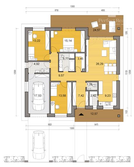 Na predaj 4. izb. bungalov v štandarde na pozemku 649m2 v Báči. PREDANÝ!!!