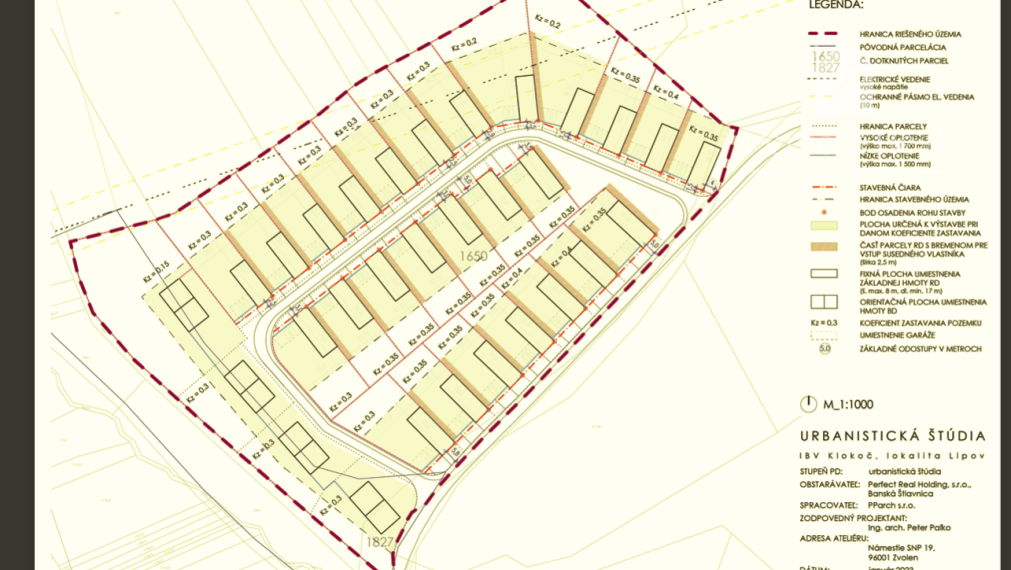 STAVEBNÉ POZEMKY v novej lokalite Klokoč-Lipov na predaj