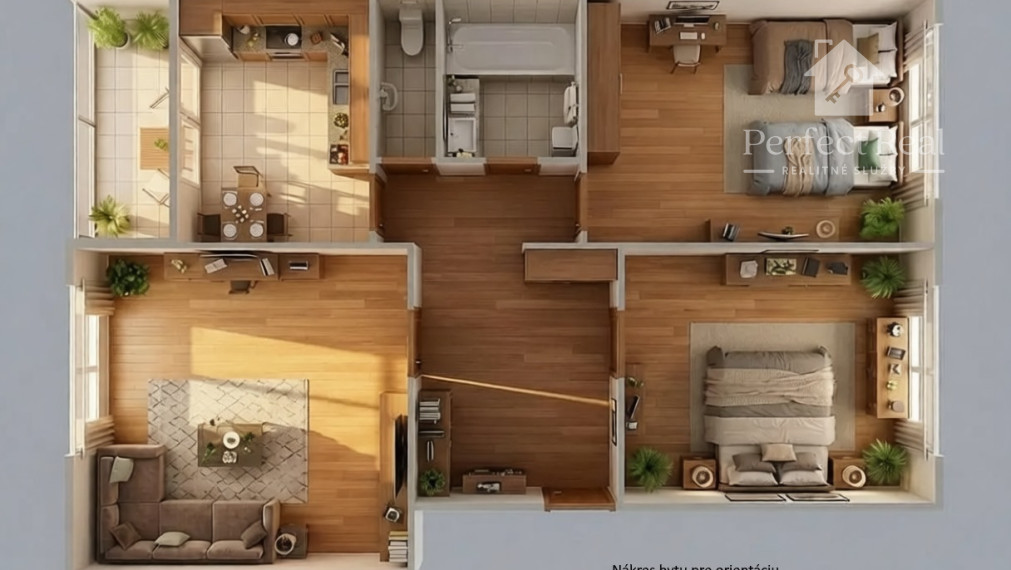 REZERVOVANÉ! Predaj zariadený 3izbový byt s balkónom Petržalka - Lúky